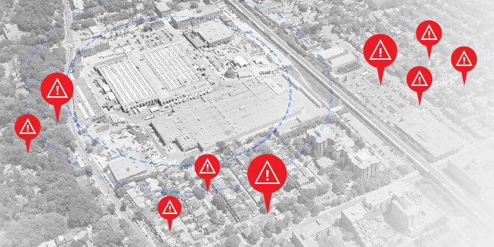 Proximity to high crime areas